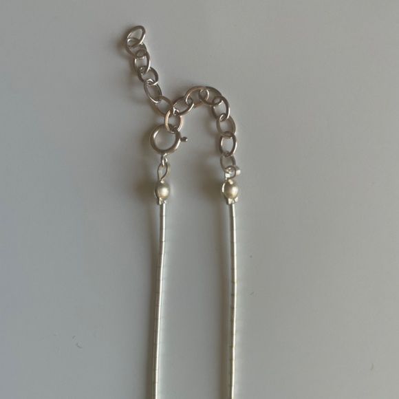 Purple Turquoise necklace and Earrings Sterling Silver Set 18” - Picture 3 of 6